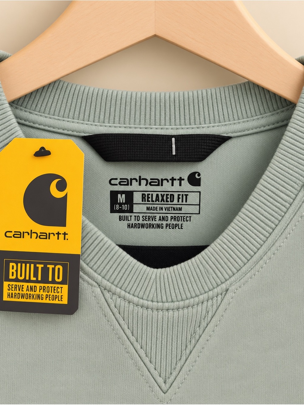 Carhartt Women's Sage Green Crewneck Sweatshirt ✨ - Picture 3 of 4